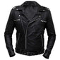 Brando Motorcycle Premium Sheepskin Black Leather Jacket For Men