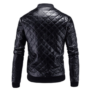 Trendy Black Bomber Genuine Sheepskin Biker Style Leather Jacket for Men