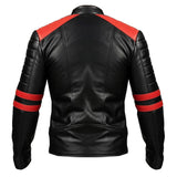 Classic Black Rider Quilted Brando Genuine Leather Jacket  for Men