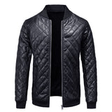 Trendy Black Bomber Genuine Sheepskin Biker Style Leather Jacket for Men