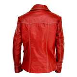 Fight Club Red Real Sheepskin Leather Jacket For Men