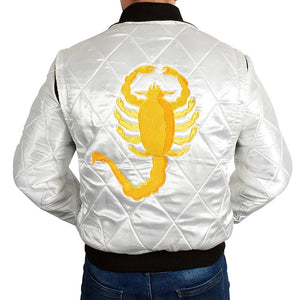 Scorpion Bomber Satin Quilted Costume For Men