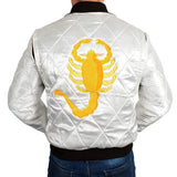 Scorpion Bomber Satin Quilted Costume For Men