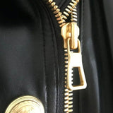 Gold Accents Zipper Closure Premium Sheepskin Leather Motorcycle Jacket for Women