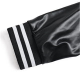 Black Bomber Chic Biker Genuine Sheepskin Leather Jacket for Women’s