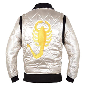 Scorpion Bomber Satin Quilted Costume For Men