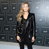 Gold Accents Zipper Closure Premium Sheepskin Leather Motorcycle Jacket for Women