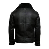B3 Bomber Brown Faux Fur Shearling Sheepskin Leather Jackets for Men