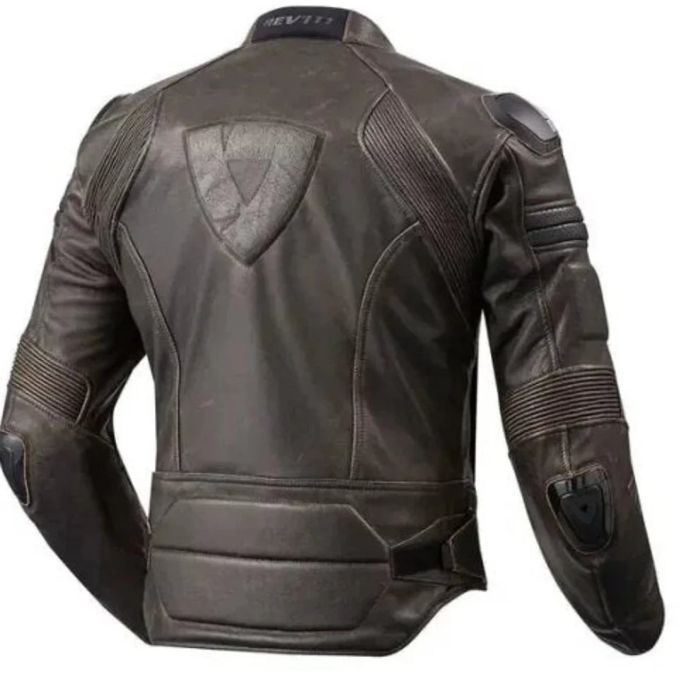 Classic Black Brando Motorcycle Premium Cowhide Leather Jacket for Men