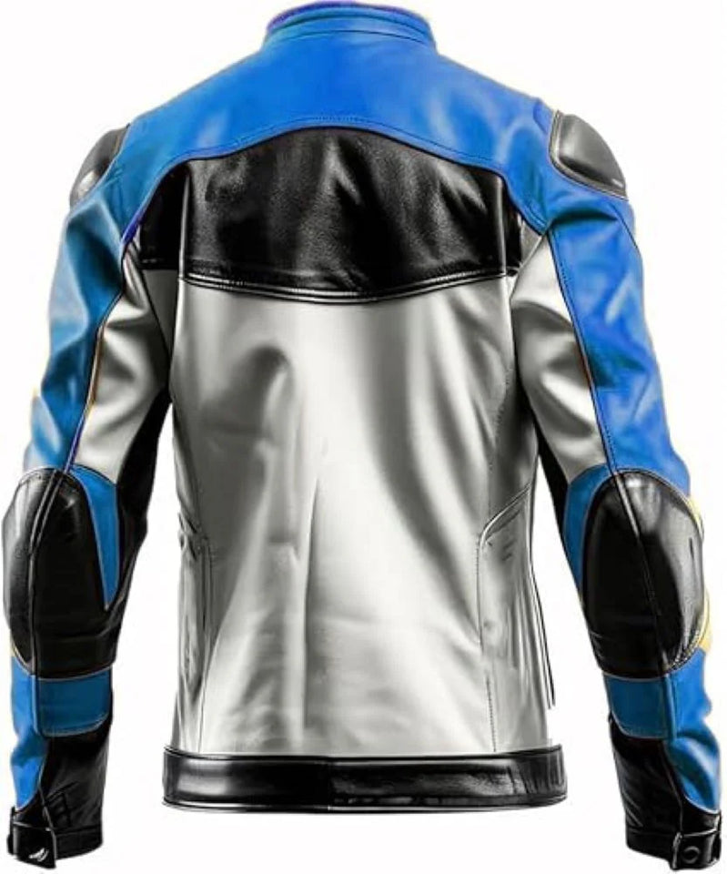 Trendy Color Genuine Leather Motorcycle Vintage Cafe Racer Jacket for Men