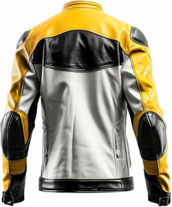 Trendy Color Genuine Leather Motorcycle Vintage Cafe Racer Jacket for Men