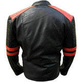 Classic Black Rider Quilted Brando Genuine Leather Jacket  for Men