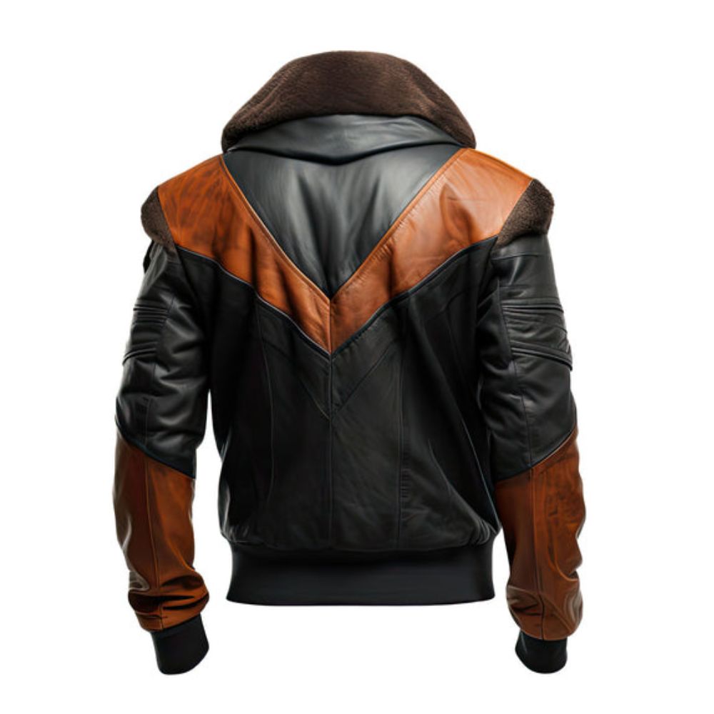 B3 Bomber Flight Sheepskin Faux Shearling Fur Leather Jacket for Men