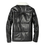 Jet Black A2 Aviator Genuine Sheepskin Leather Jacket for Men