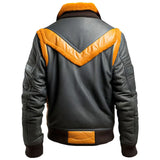 Gray Mustard B3 Aviator Premium Sheepskin Leather Jacket for Men